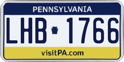 PA license plate LHB1766