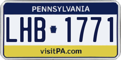 PA license plate LHB1771