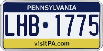 PA license plate LHB1775