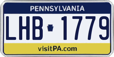 PA license plate LHB1779