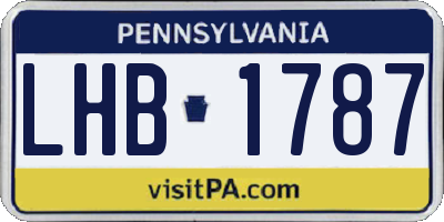 PA license plate LHB1787
