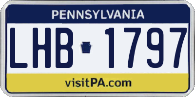 PA license plate LHB1797