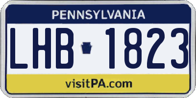 PA license plate LHB1823