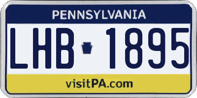 PA license plate LHB1895