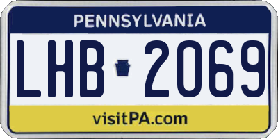 PA license plate LHB2069