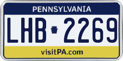 PA license plate LHB2269