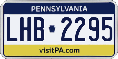 PA license plate LHB2295