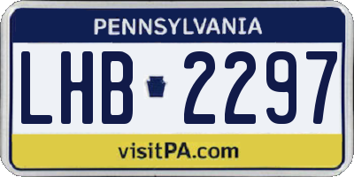 PA license plate LHB2297
