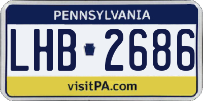 PA license plate LHB2686