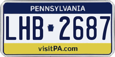 PA license plate LHB2687