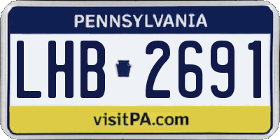 PA license plate LHB2691