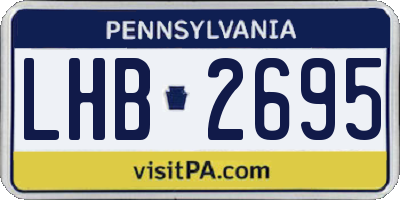 PA license plate LHB2695