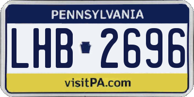 PA license plate LHB2696