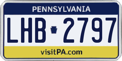 PA license plate LHB2797