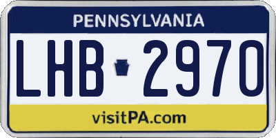 PA license plate LHB2970