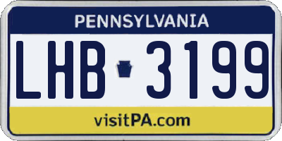 PA license plate LHB3199