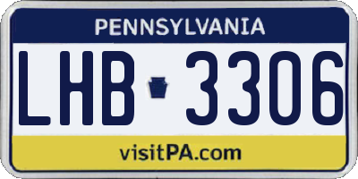 PA license plate LHB3306