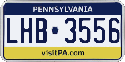 PA license plate LHB3556