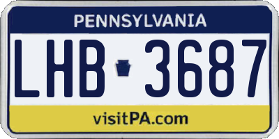 PA license plate LHB3687