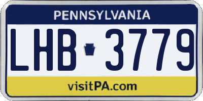 PA license plate LHB3779