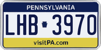 PA license plate LHB3970