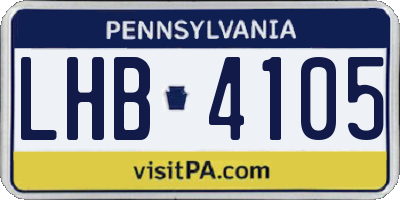 PA license plate LHB4105