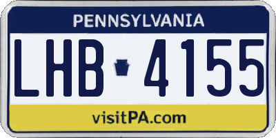 PA license plate LHB4155