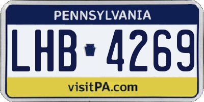 PA license plate LHB4269