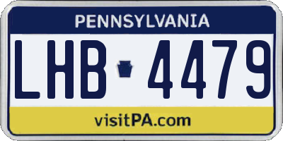 PA license plate LHB4479