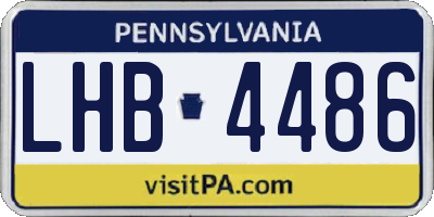 PA license plate LHB4486