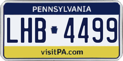 PA license plate LHB4499