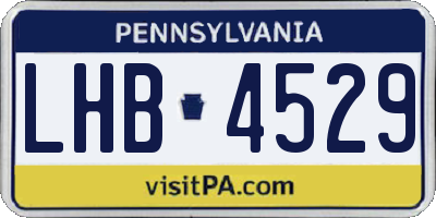 PA license plate LHB4529