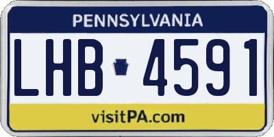 PA license plate LHB4591