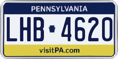 PA license plate LHB4620