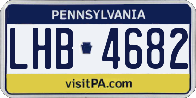 PA license plate LHB4682