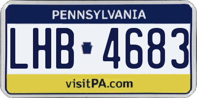 PA license plate LHB4683