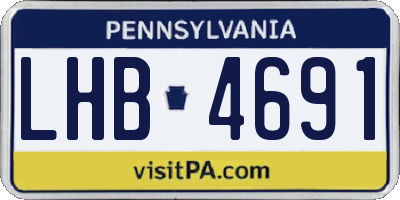 PA license plate LHB4691