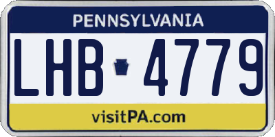 PA license plate LHB4779