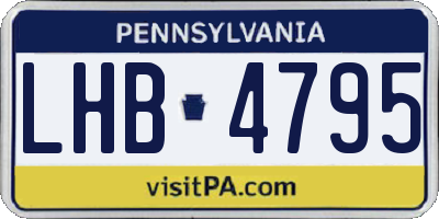 PA license plate LHB4795