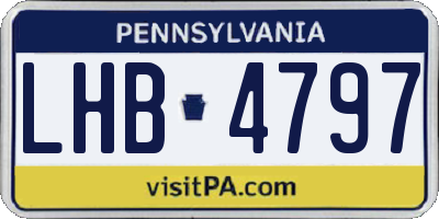 PA license plate LHB4797