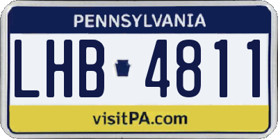 PA license plate LHB4811