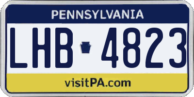PA license plate LHB4823