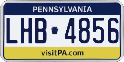 PA license plate LHB4856