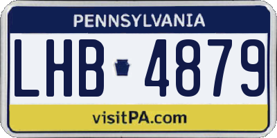 PA license plate LHB4879