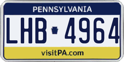 PA license plate LHB4964