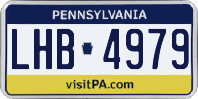 PA license plate LHB4979