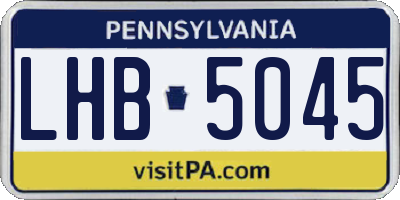 PA license plate LHB5045