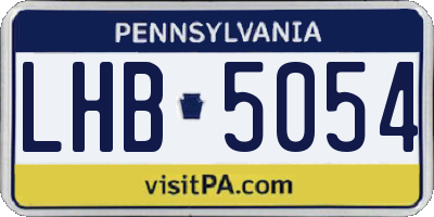 PA license plate LHB5054