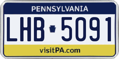 PA license plate LHB5091