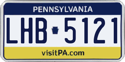 PA license plate LHB5121